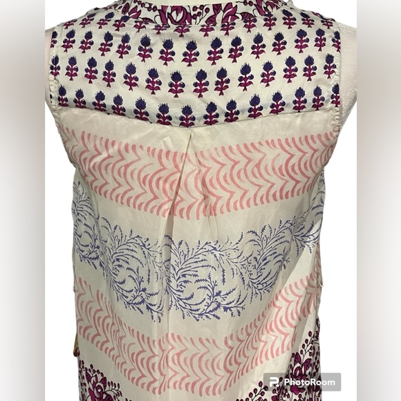 Anthropologie Maeve Istmo Tunic Sleeveless Silk Tank Top Belt Not Included Size2 - Picture 11 of 16